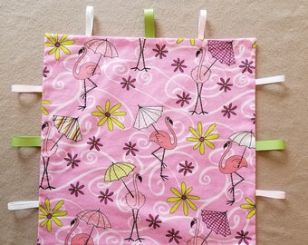 Flamingo pattern burp cloth