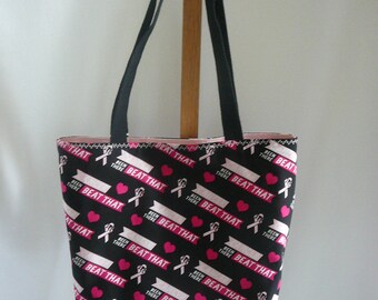Breast Cancer fabric purse
