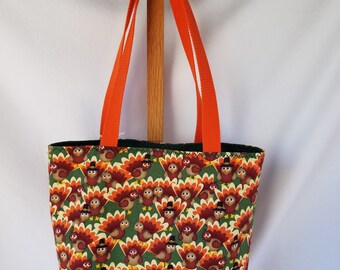 Thanksgiving Turkey fabric purse