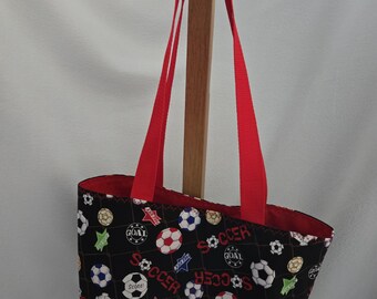 Soccer fabric purse