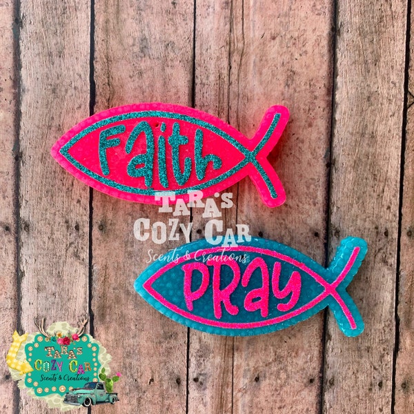 Pray Faith Christian Fish Car Freshie, Car Scent, Air Freshener