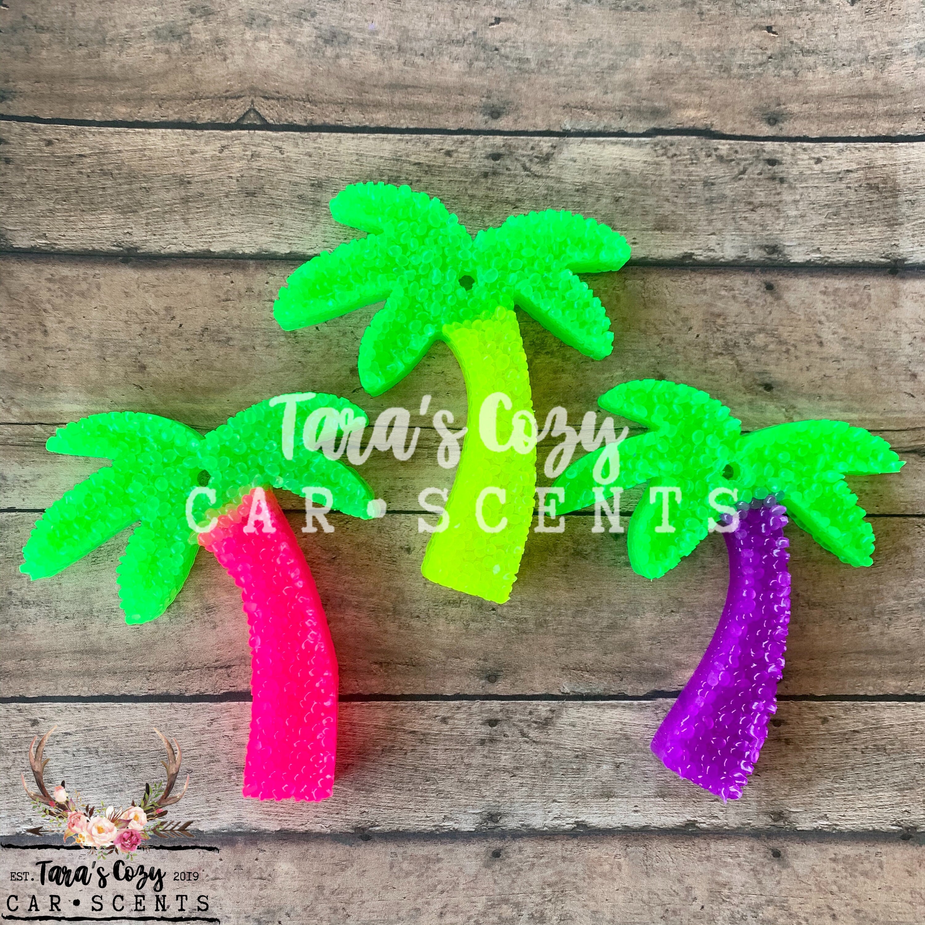 Palm Tree Car Freshie Car Scent Aroma Bead Air Freshener Etsy