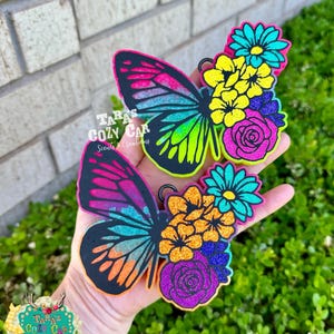 Floral Butterfly Car Freshie, Car Scent, Air Freshener