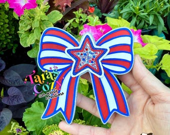 July 4th Patriotic Bow &/or vent set Freshie, Car Scent, Air Freshener