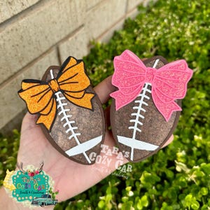 Football with Bow Car Freshie, Car Scent, Air Freshener