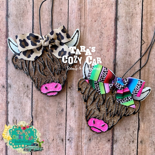Cow Head Car Freshie Car Scent Car Scent Air Freshener Etsy