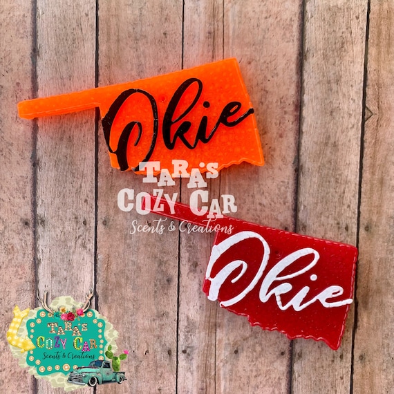 Okie Oklahoma Car Freshie, Car Scent, Car Freshie, Aroma Bead Air Freshener