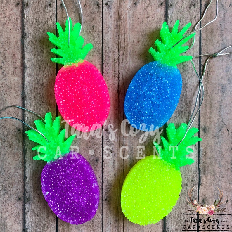 Pineapple Car Scent Car Freshie Aroma Bead Air Freshener Etsy