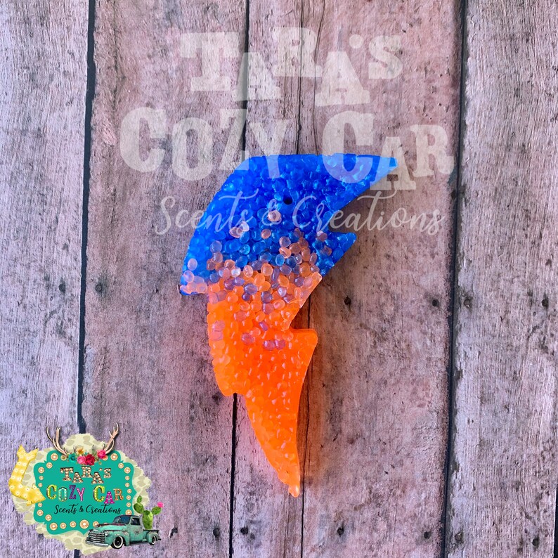 Lightning Bolt Car Freshie Car Scent Air Freshener Car Etsy