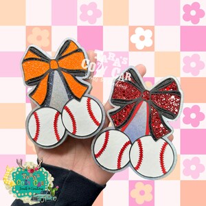 Baseball/Softball Cherries (Customizable Team Colors) Car Freshie, Car Scent, Air Freshener