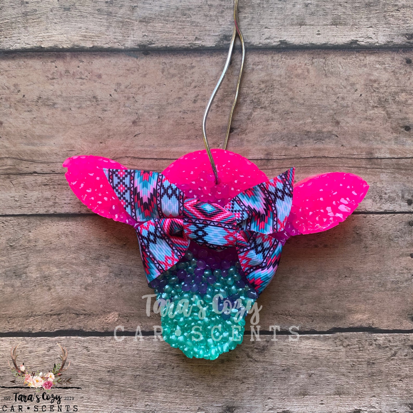 Cow Head Car Freshie Car Scent Car Scent Air Freshener Etsy