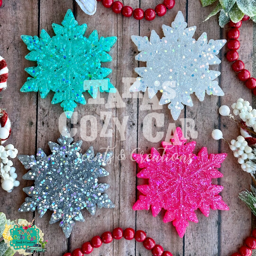 Christmas Snowflake Car Freshie, Snowflake Car Scent, Snowflake Air