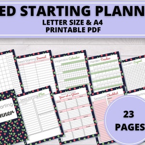 Seed Starting Printable for Gardening Seed Journal Printable - Etsy