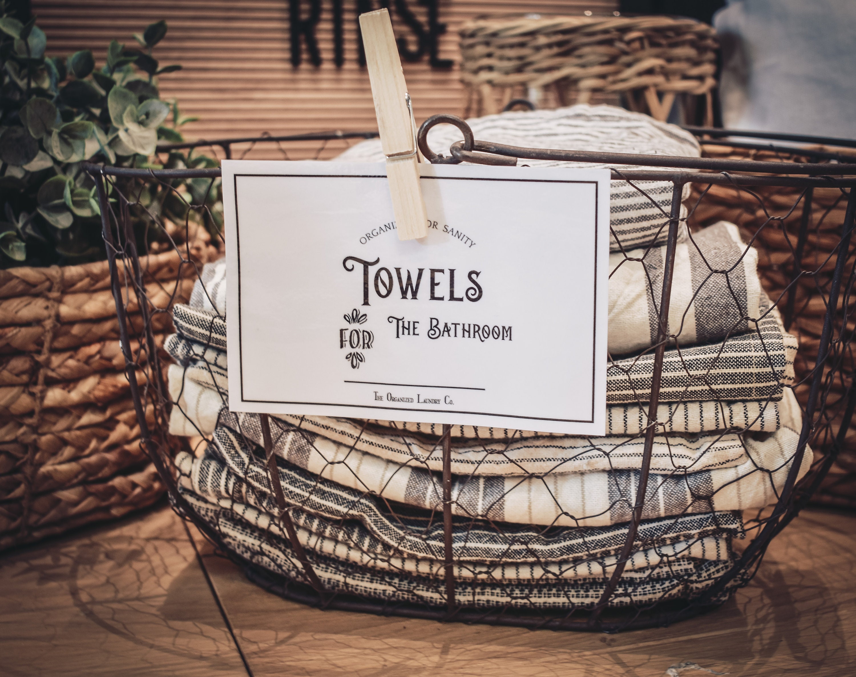 BATHROOM TOWELS Label Home Organization House Storage Dyi Etsy España