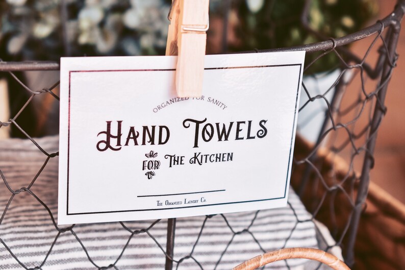 HAND TOWELS Label Home Organization, Laundry Storage Dyi, Laundry Room