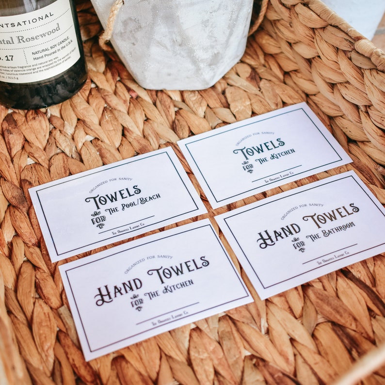 HAND TOWELS Label Home Organization, Laundry Storage Dyi, Laundry Room