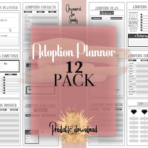 ADOPTION PLANNER ~ Printable Paper Adoption To Do List, organizer, Mom schedule, Digital Paper, Family Life Planning, International Adoption