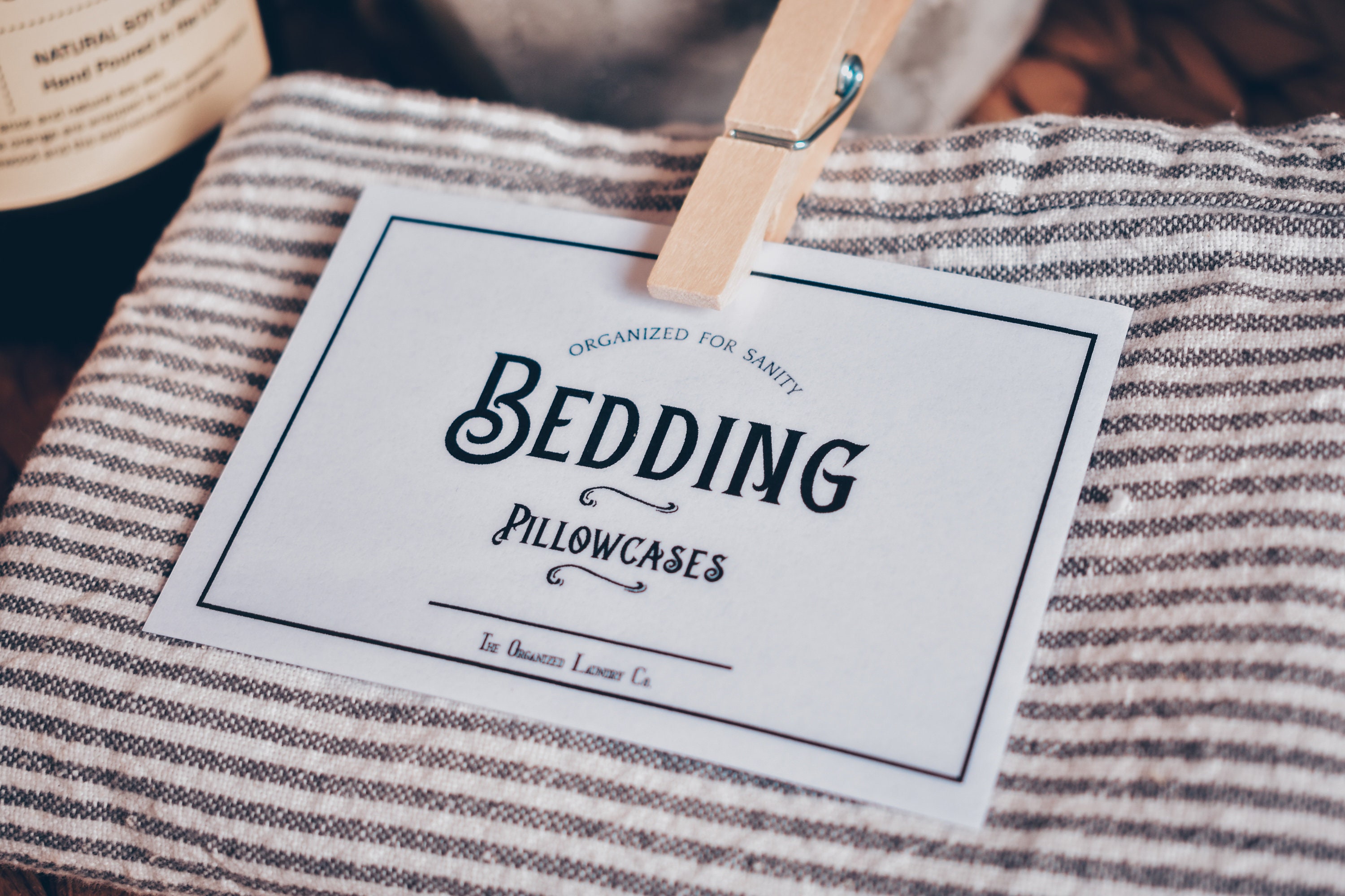 BEDDING2 Pillowcase Labels Home Organization Storage Dyi Etsy España