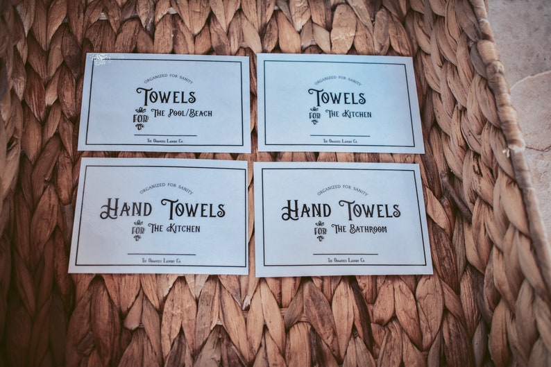 HAND TOWELS Label Home Organization, Laundry Storage Dyi, Laundry Room