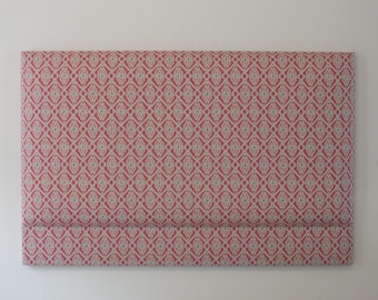 Upholstered Headboard In Rose Pink Ikat Fabric  | Single | Double | King Size | Super King