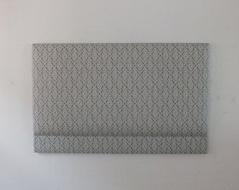 Upholstered Headboard In Blue Ikat Fabric  | Single | Double | King Size | Super King