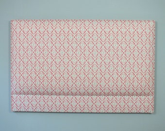 Classic Piped Headboard Upholstered In Rose Pink Ikat Fabric | Single | Double | King Size | Super King |