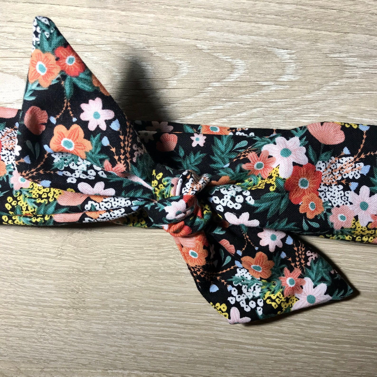 Womens Headband Colorful Flower Womens Tie Headband Knot Etsy