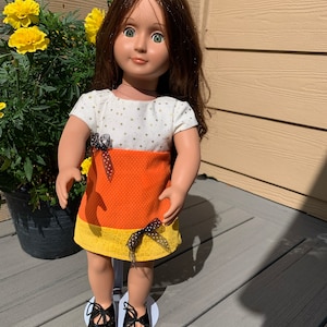 Candy Corn Doll Dress