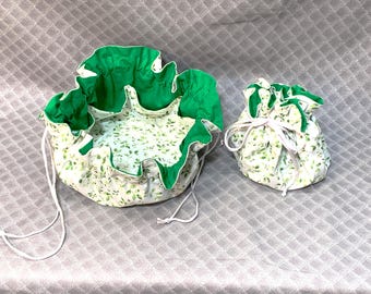 Bolsa de joyería verde