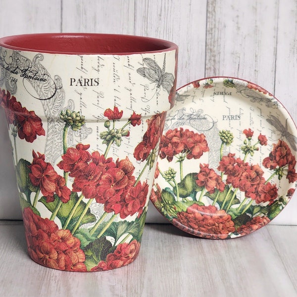 Decoupage Pots Etsy