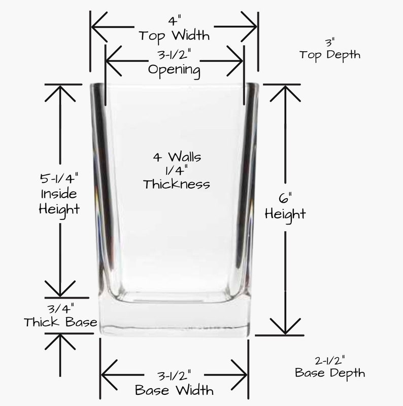 THISTLE and HUMMINGBIRD Decoupage Rectangle Glass Vase Modern Rectangle Glass Vase Unique Home Decor Floral Bouquet Container image 9