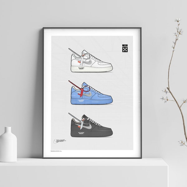 Off-White X Nike Air Force 1 'AF100' collectieposter