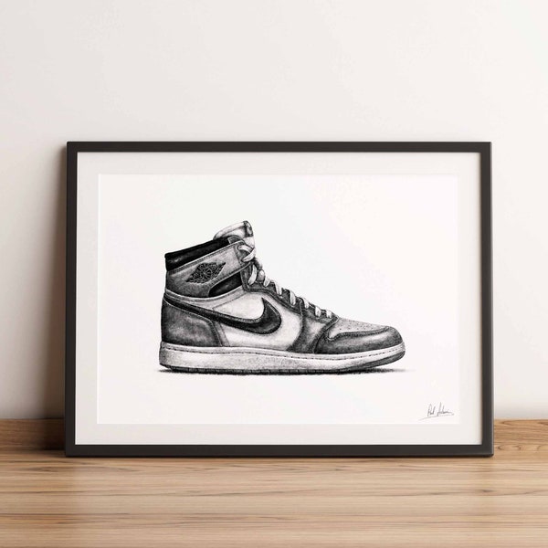 OG Air Jordan 1 Charcoal Print