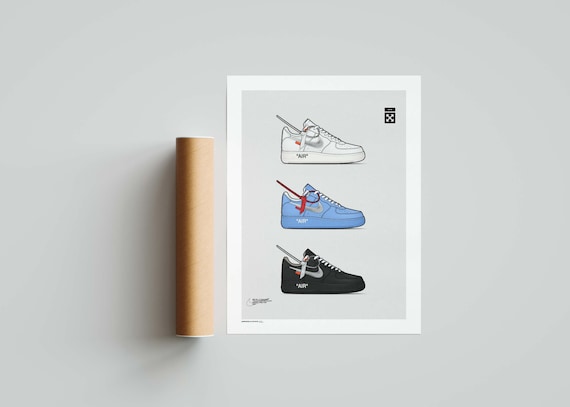 Off-white X Nike Air Force 1 'AF100' Collection Poster 
