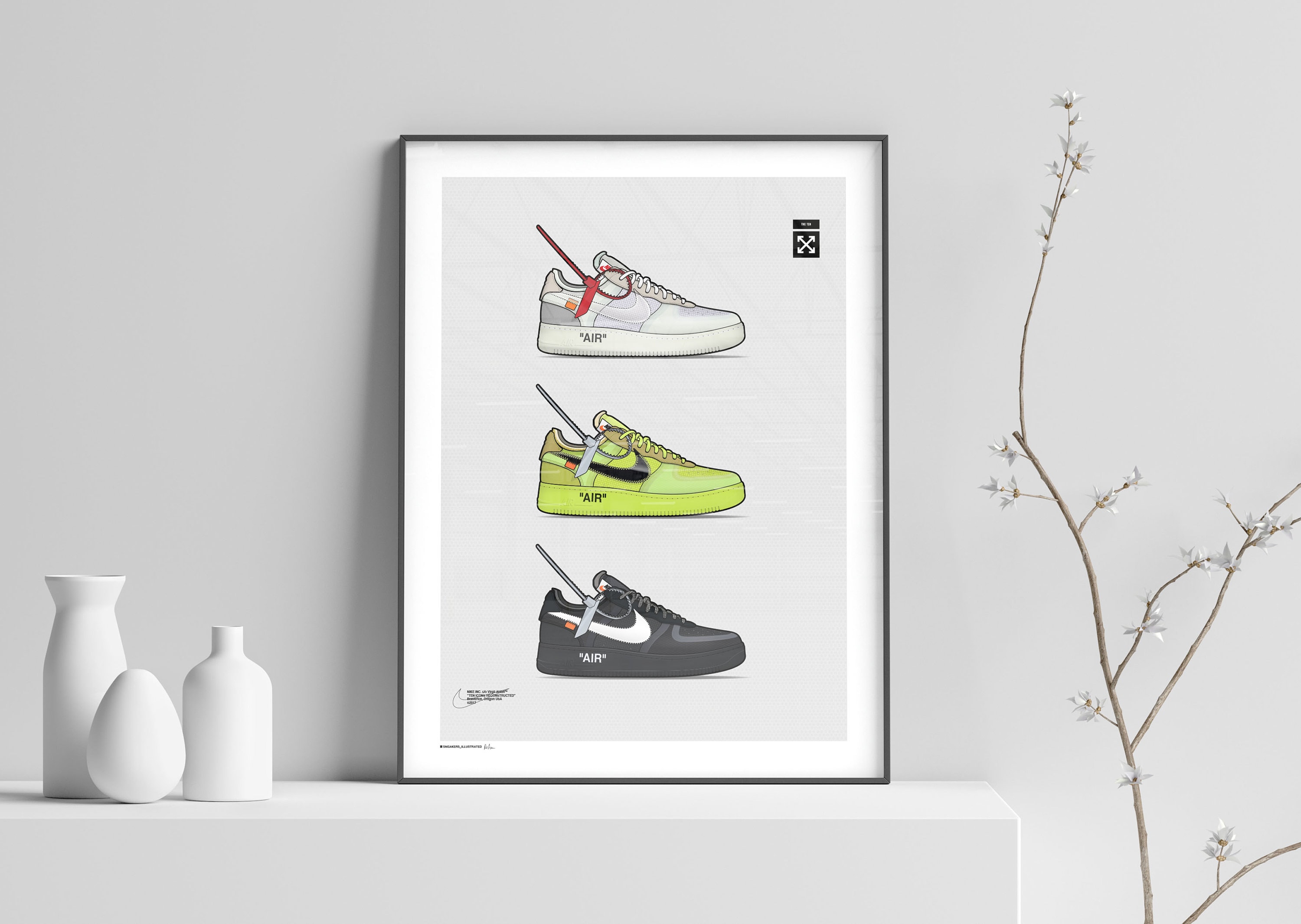 Off-White X Nike Air Force 1 'THE TEN' Collection Poster