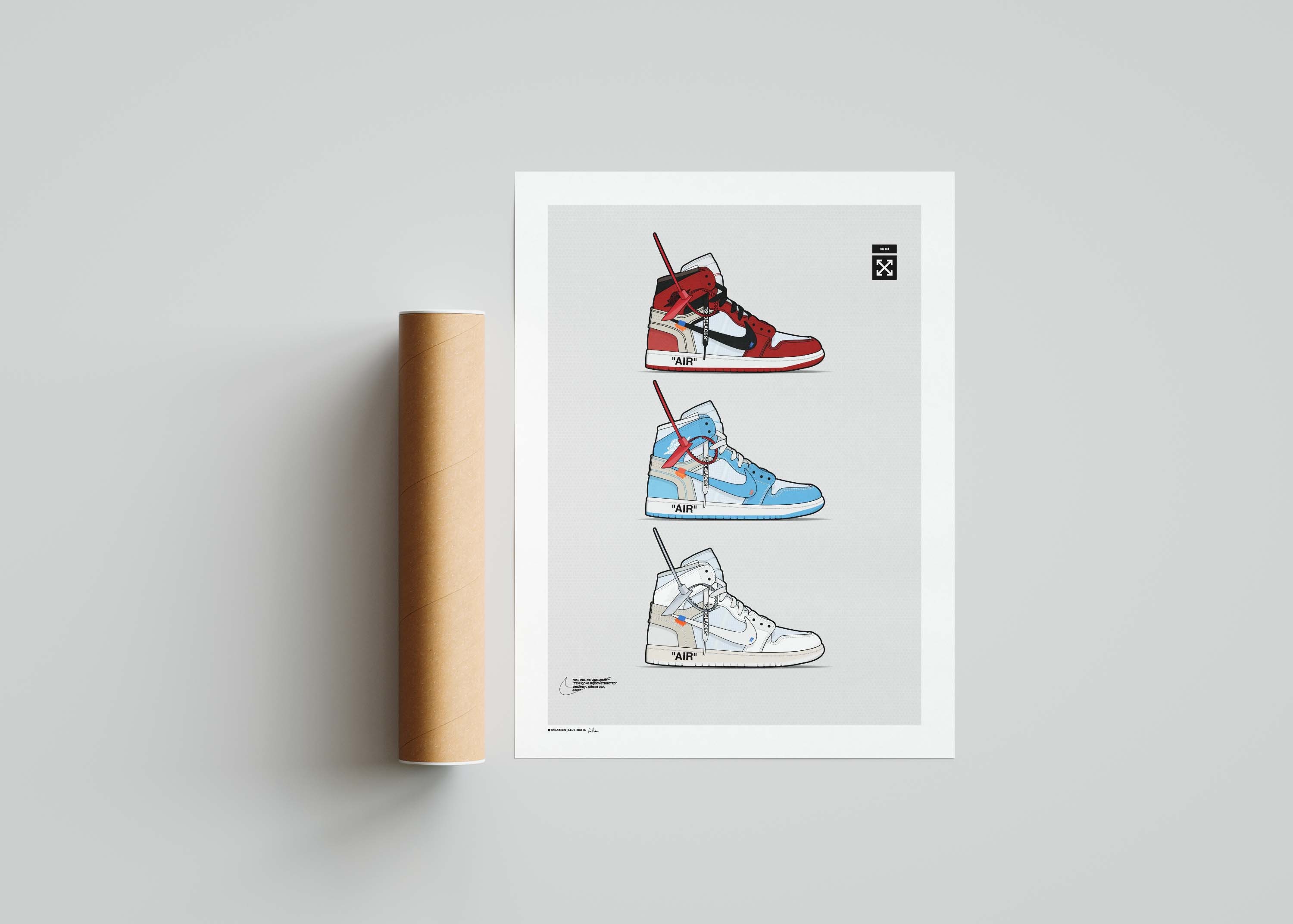 Off white X Nike Air Jordan 1 Collection Poster Etsy Canada