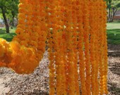 5 piece set Marigold Garland Flowers Orange. Fresh look Artificial Blossom Indian Torans. The Perfect Indian Party Decor item