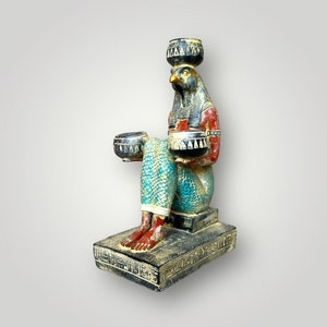 Horus Falcon God Candlestick holder Egyptian Horus God Horus statue Falcon bird God of Sky unique Sculpture Horus figurine Made in Egypt