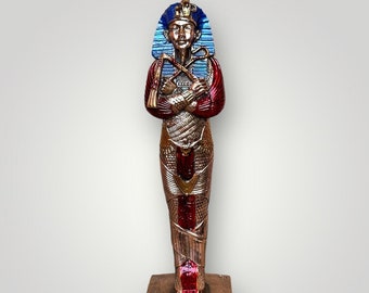 希少な古代エジプトの遺物 ツタンカーメン王のファラオ像 棺 紀元前