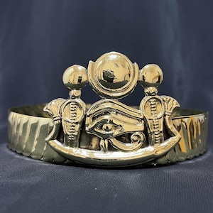 Egyptian Eye of Ra Headpiece with Ancient Protection Royal Power Crown Made in Egypt