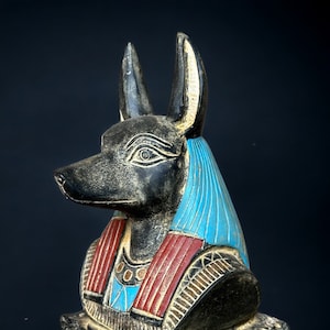 Doctor Anubis Head BC Ancient Egyptian God Of The Underworld Best gift Rare BC with amazing colors Made in Egypt