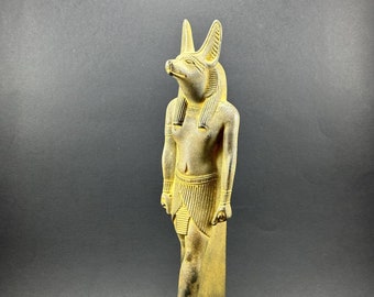 Estatua única Anubis Dios de la Muerte Escultura Estatua de Anubis del Antiguo Egipto Dios del inframundo Figura de Anubis Dios del más allá Hecho en Egipto