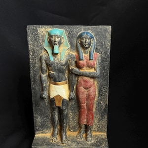 Menkaure statue Egyptian king with his wife Replica Handcrafted Menkaure ancient Egyptian mythology Menkaure sculpture Made In Egypt
