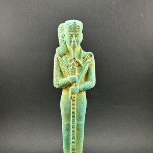 Statue of Khonsu Ancient Egyptian Khonsu God of the moon green stone Khonsu sculpture Khonsu figurine pharaonic statue Made in Egypt.