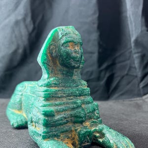 Egyptian Sphinx Figurine – Handcrafted Ancient Guardian Statue – Pharaoh Inspired Home Decor – Symbol of Protection Made in Egypt