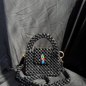 Perlen Damentasche einzigartige Perlentasche Handgefertigte Perlenhandtasche handgefertigte luxuriöse Damenaccessoirestasche für Frauen Made in Ägypten