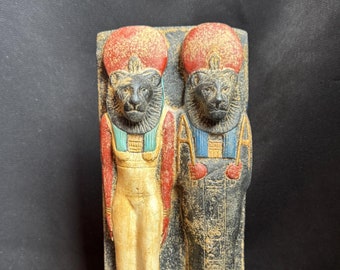 Egyptian Goddess Sekhmet Twin Statue, Lioness Goddess Egypt Figurine Sculpture, Egyptian Mythology, Egyptian Home Décor, Egypt Gifts