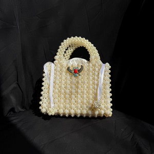 Perlen Damentasche einzigartige Perlentasche Handgefertigte Perlenhandtasche handgefertigte luxuriöse Damenaccessoirestasche für Frauen Made in Ägypten
