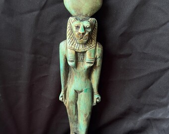 Sekhmet Statue Ancient Egyptian Lion-Headed Goddess Figurine Handcrafted Collectible Best Home decor Made in Egypt