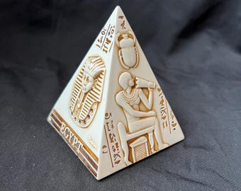 VTG エジプトピラミッド彫刻 象形文字装飾 コレクターズアイテム 古代